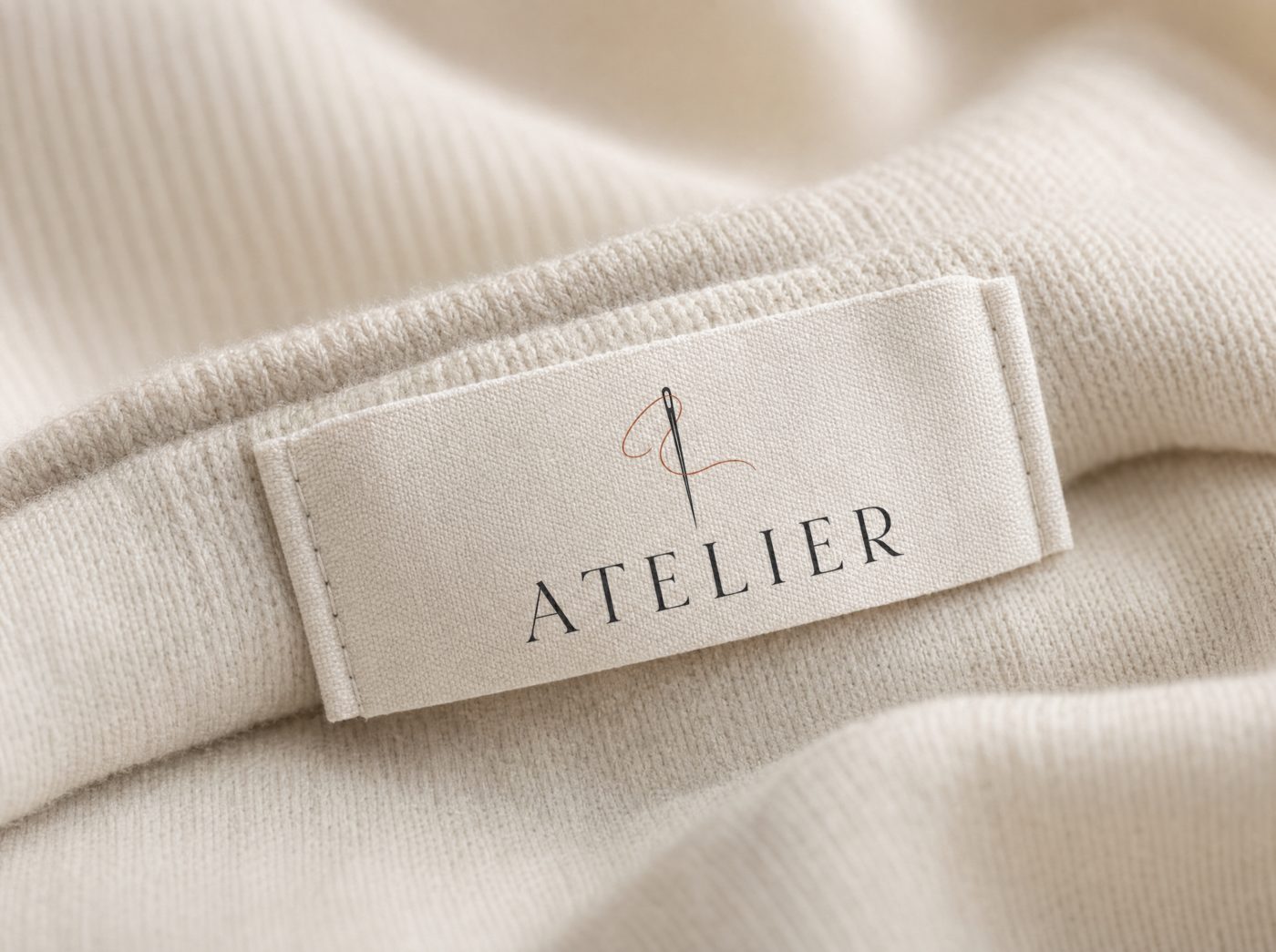 Фирменная бирка ATELIER на готовом изделии