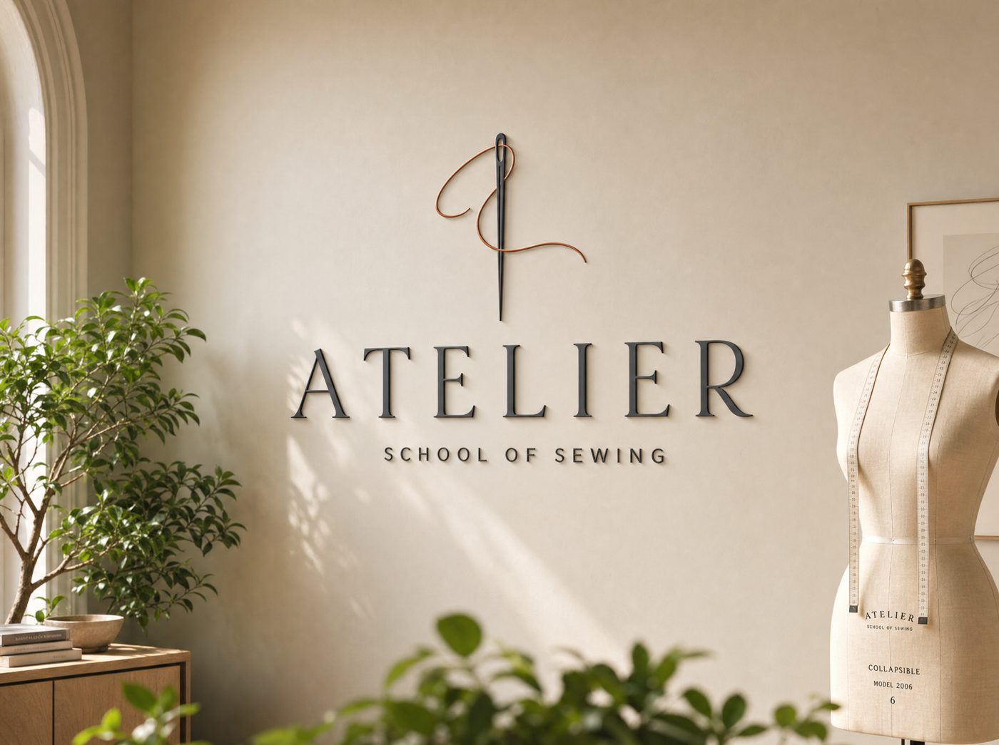 Вывеска студии ATELIER